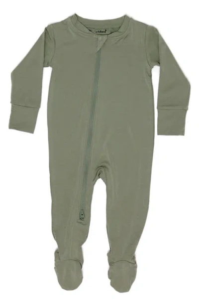 Wildbird Kids'  Cloudblend™ Footie One-piece Pajamas In Green