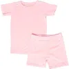 Wildbird Babies'  Cloudblend™ Two-piece Short Pajamas In Pink