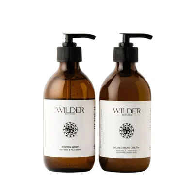 Wilder Botanics Black / White / Brown Sacred Wash + Sacred Hand Cream Set In Multi