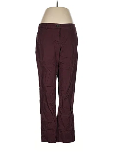 Pre-owned Wildfang Casual Pants In Burgundy
