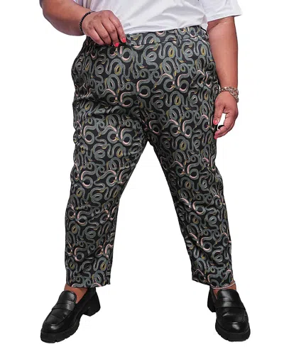 Wildfang Plus The Empower Slim Crop Pant In Multi