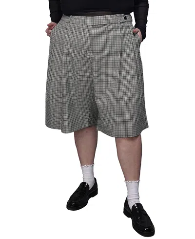 Wildfang Plus The Empower Wide Leg Short In Gray