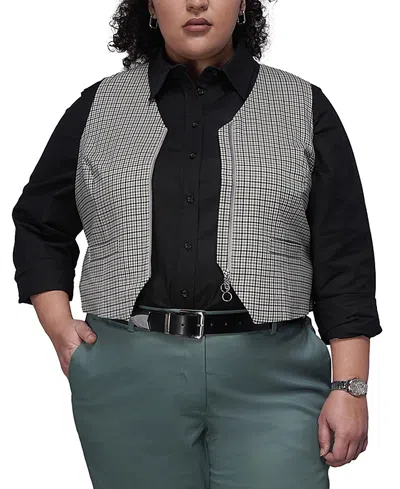 Wildfang Plus The Empower Zipper Vest In Black