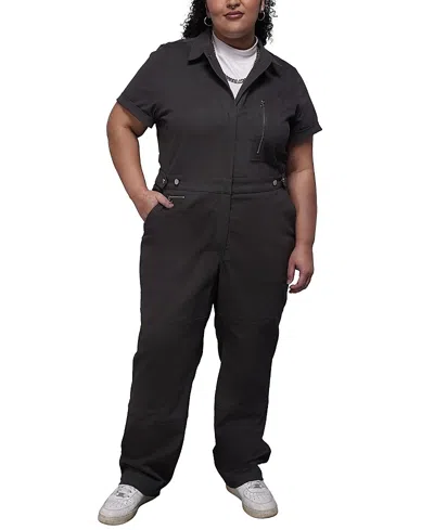 Wildfang Plus The Essential High Waisted Zipper Coverall In Multi