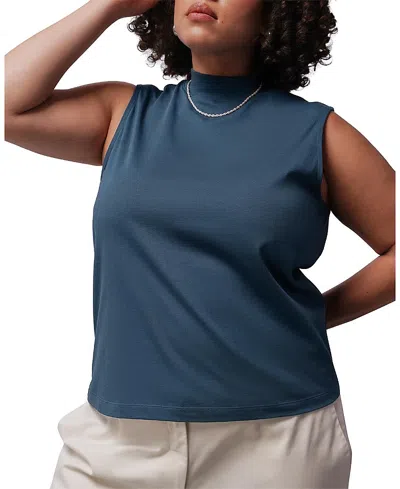 Wildfang Plus The Everyday Mock Neck Tank Top In Multi