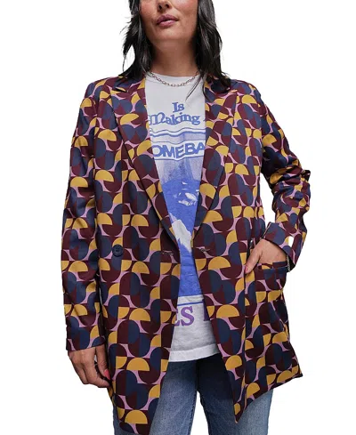 Wildfang The Empower Double Breasted Blazer In Multi