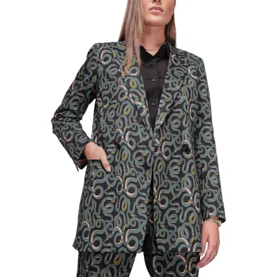 Wildfang Plus The Empower Double Breasted Blazer In Multi