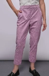 Wildfang The Empower Jacquard Slim Crop Pant In Purple