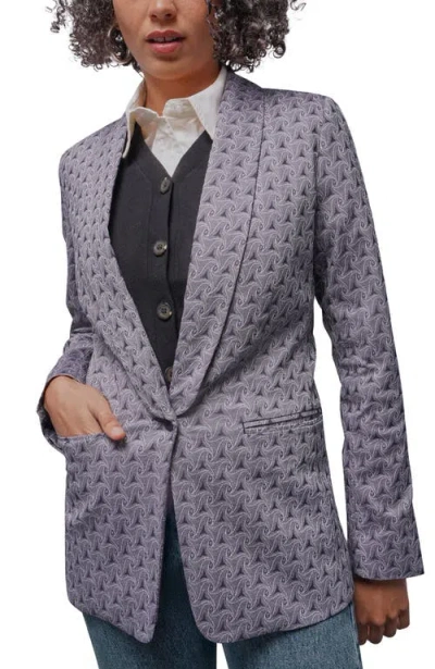 Wildfang The Empower Jacquard Tux Blazer In Brown