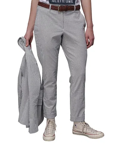 Wildfang The Empower Seersucker Trouser In Gray