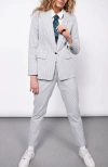 Wildfang The Empower Seersucker Tux Blazer In Navy/white