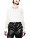 Wildfang The Empower Sheer Long Sleeve Button-up In White
