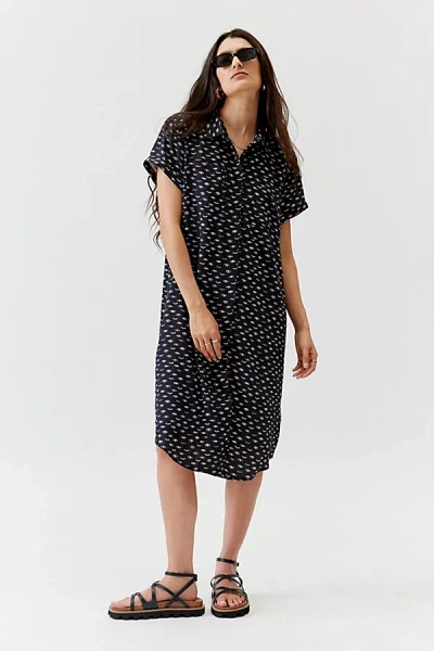 Wildfang The Empower Shirt Dress In Black/white At Urban Outfitters