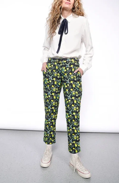 Wildfang The Empower Trouser In Citrus Black