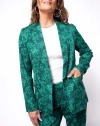 Wildfang The Empower Tux Blazer In Blossom Forest/emerald