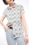 Wildfang The Essential Button Up In Cats White/black