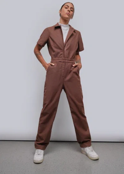 Wildfang The Essential High Waisted Coverall In Mocha