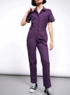 Wildfang The Essential High Waisted Coverall In Plum