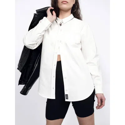 Wildfang The Essential Long Sleeve Oxford Button Up In White