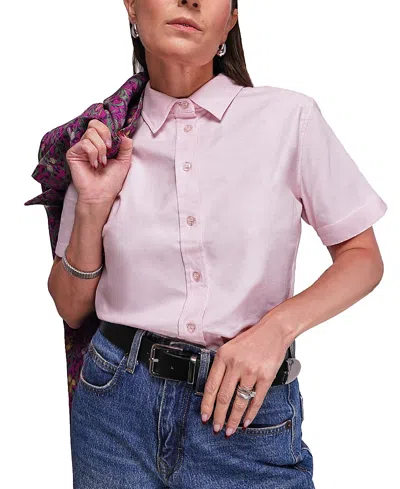 Wildfang The Essential Oxford Button Up Shirt In Pink