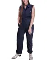 Wildfang The Essential Sleeveless High Waisted Coverall In Blue