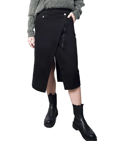 Wildfang The Essential Utility Wrap Skirt In Black