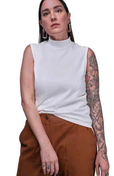 Wildfang The Everyday Mock Neck Tank In White