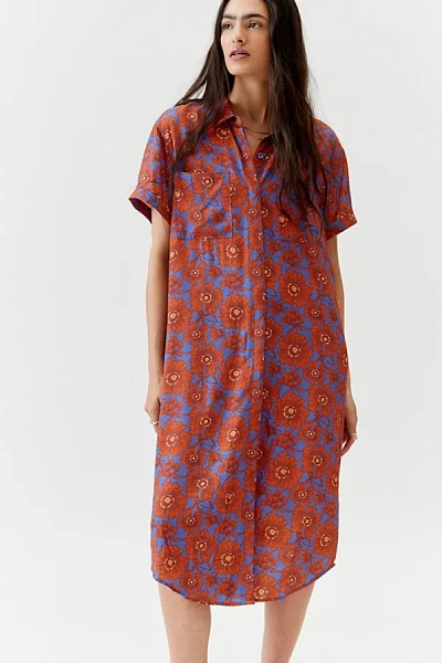 Wildfang Uo Exclusive The Empower Shirt Dress In Purple At Urban Outfitters