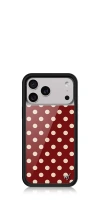 Wildflower Cases Polka Dot Burgundy And Cream Iphone Case