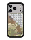 Wildflower Cat Camo Stud Iphone Case In Brown