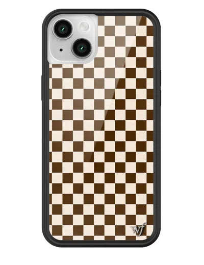 Wildflower Checkers Brown Iphone Case