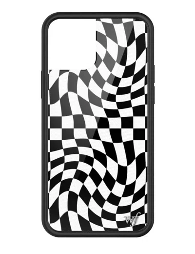Wildflower Crazy Checkers Black Iphone Case