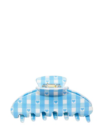 Wildflower Emi Jay Big Effing Clip In Blue Gingham Hearts