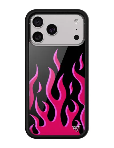 Wildflower Flames Black & Red Iphone Case In Multi