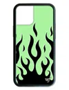 Wildflower Flames Neon Iphone Case In Green