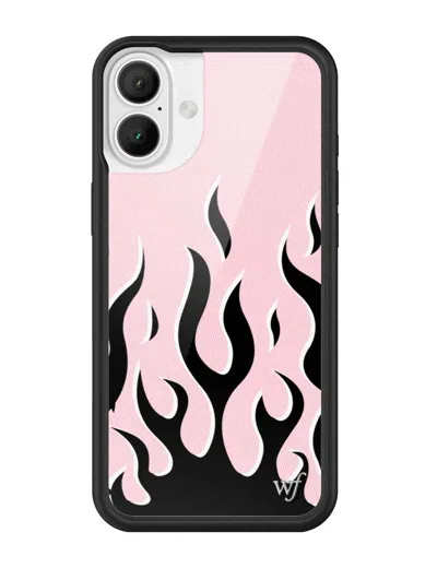 Wildflower Flames Pink & Black Iphone Case