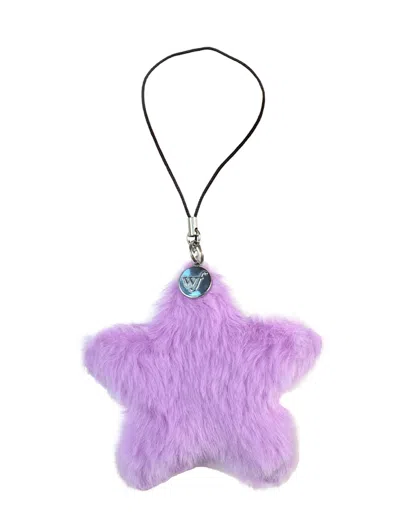 Wildflower Fluffy Star Charm Purple