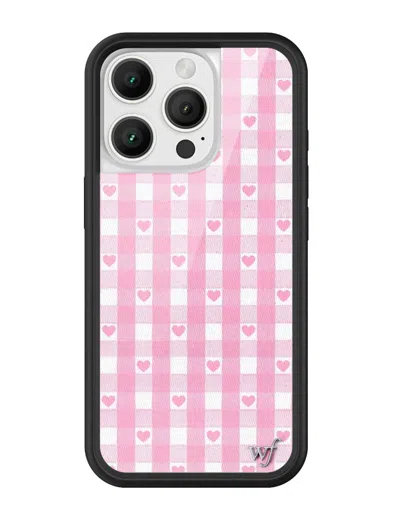Wildflower Gingham Hearts Pink Iphone Case