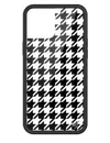 Wildflower Houndstooth Iphone Case In Black