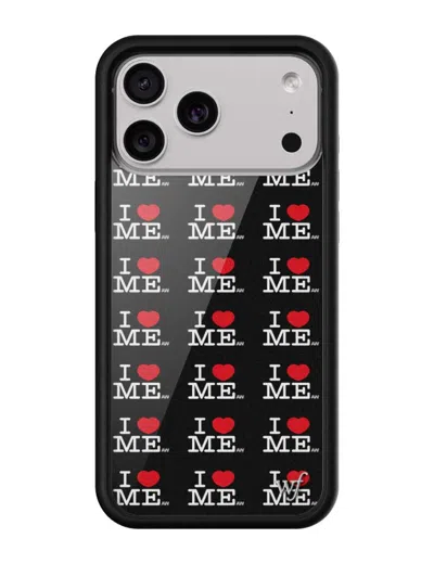 Wildflower I Heart Me Black Iphone Case