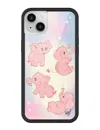 Wildflower Pink Elephants Iphone Case In Black