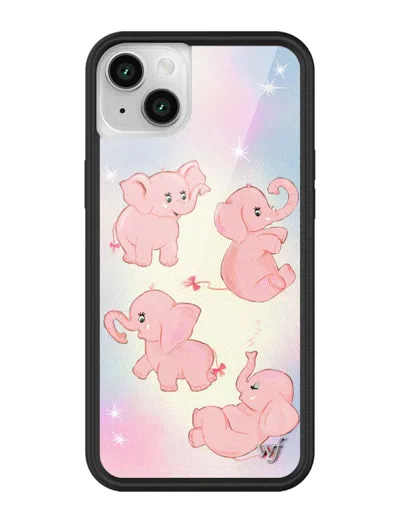 Wildflower Pink Elephants Iphone Case In Black