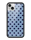 Wildflower Polka Dot Blue And Navy Blue Iphone Case