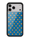 Wildflower Polka Dot Blue And Orange Iphone Case In Blue