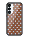 Wildflower Polka Dot Brown And Blue Samsung Galaxy Case In Multi