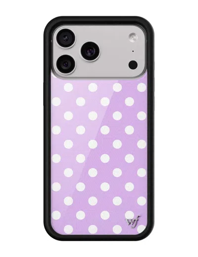 Wildflower Polka Dot Lavender And White Iphone Case
