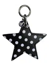 Wildflower Polka Dot Star Charm Black And White