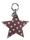 Wildflower Polka Dot Star Charm Brown And Blue