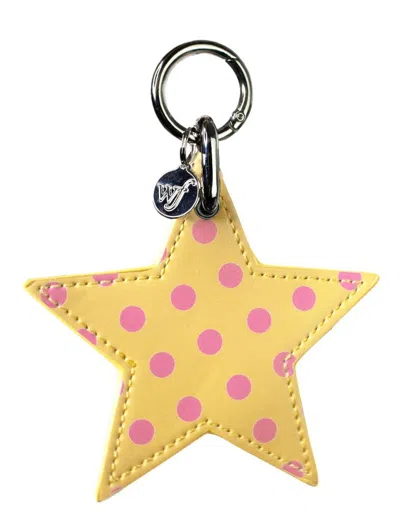 Wildflower Polka Dot Star Charm Yellow And Pink