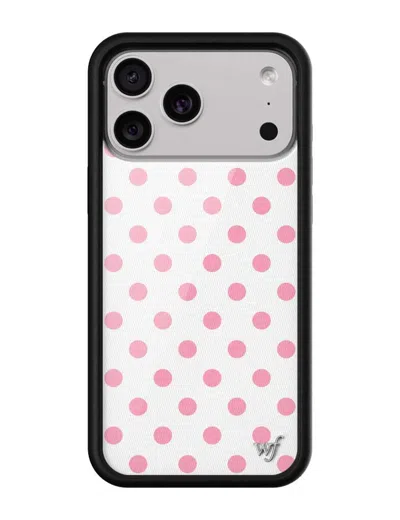 Wildflower Polka Dot White And Pink Iphone Case